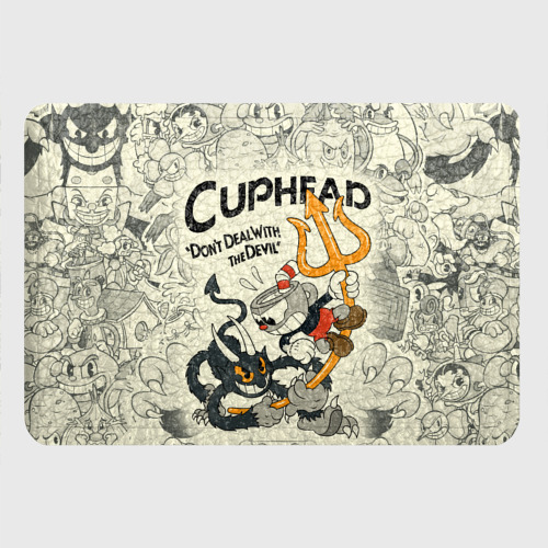 Картхолдер с принтом Cuphead and Devil, цвет красный - фото 4