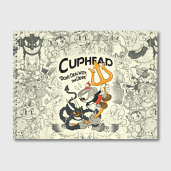 Альбом для рисования Cuphead and Devil