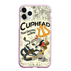 Чехол для iPhone 11 Pro Max матовый Cuphead and Devil