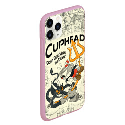 Чехол для iPhone 11 Pro Max матовый Cuphead and Devil - фото 2
