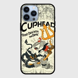Чехол для iPhone 13 Pro Max Cuphead and Devil