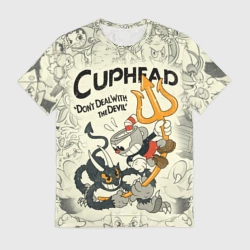 Мужская футболка 3D Cuphead and Devil