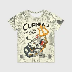 Детская футболка 3D Cuphead and Devil
