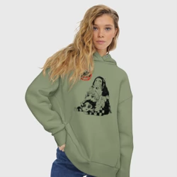 Женское худи Oversize хлопок Танджиро Зеницу Иноске Незуко - фото 2