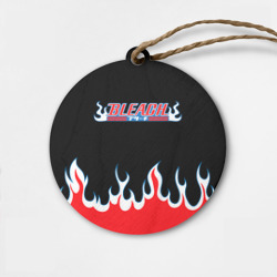 Деревянная игрушка круг Bleach flame Блич пламя