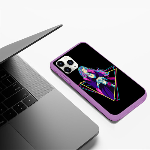 Чехол для iPhone 11 Pro Max матовый Bleach - Рангику Мацумото, цвет фиолетовый - фото 5