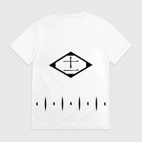 Мужская футболка 3D с принтом Форма капитана Готей 13 спина, вид сзади #1