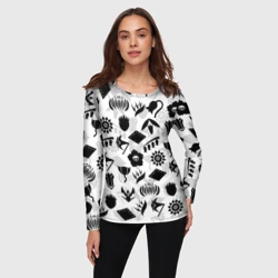 Женский лонгслив 3D Блич капитаны Готей 13 эмблемы - фото 2