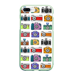 Чехол для iPhone 7Plus/8 Plus матовый Фотоаппараты
