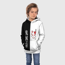 Детская толстовка 3D Маска танджиро Tanjiro mask - фото 2