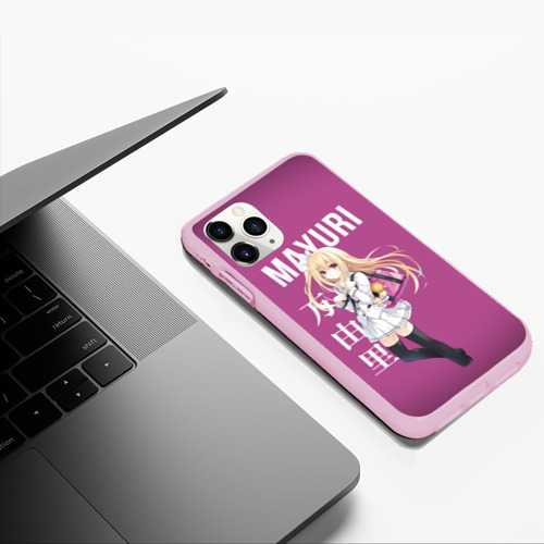 Чехол для iPhone 11 Pro Max матовый Врата Штейна \ Маюри Сиина, цвет розовый - фото 5