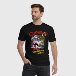 Мужская футболка хлопок Cuphead, главные Герои - фото 2