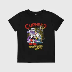 Детская футболка хлопок Cuphead, главные Герои