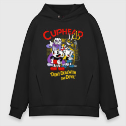 Мужское худи Oversize хлопок Cuphead, главные Герои