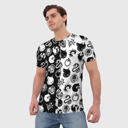 Мужская футболка 3D Эмблемы 7 смертных грехов, цвет 3D печать - фото 3