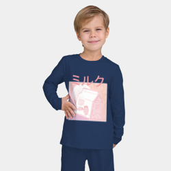 Детская пижама с лонгсливом хлопок Vaporwave Strawberry Milk - фото 2