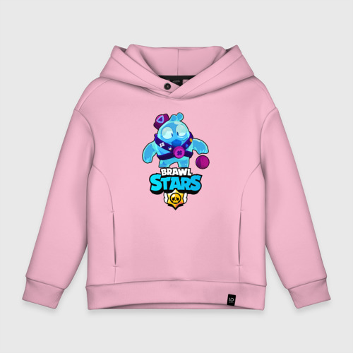 Детское худи Oversize хлопок Squeak   brawl  stars, цвет светло-розовый