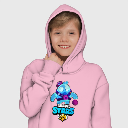 Детское худи Oversize хлопок Squeak   brawl  stars, цвет светло-розовый - фото 12