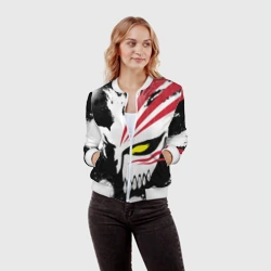 Женский бомбер 3D Блич маска Ичиго пустого - фото 2