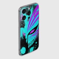 Чехол для iPhone 15 Pro Max силиконовый с защитой камеры Блич маска пустого неон - фото 2