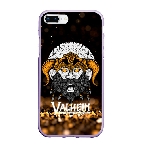 Чехол для iPhone 7Plus/8 Plus матовый Valheim viking gold, цвет светло-сиреневый