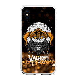 Чехол для iPhone XS Max матовый Valheim viking gold