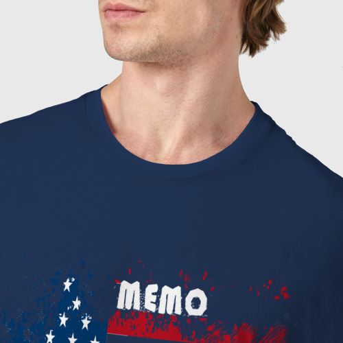 Мужская футболка хлопок День памяти, цвет темно-синий - фото 6