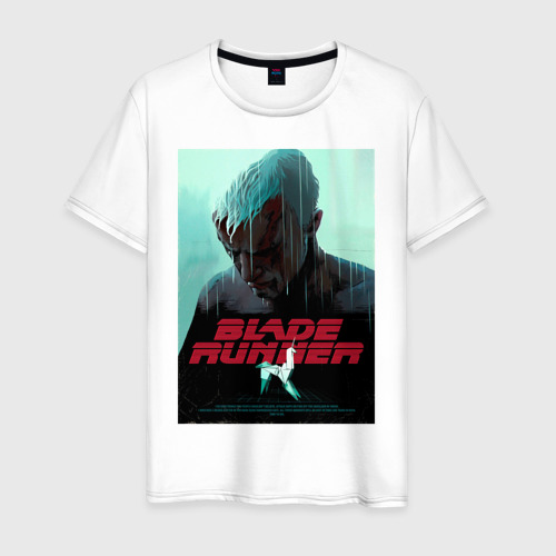 Мужская футболка из хлопка с принтом Слезы в дожде. Blade Runner, вид спереди №1