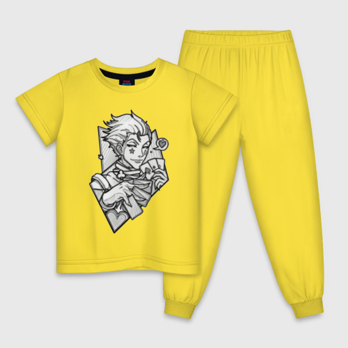Детская пижама хлопок Хисока hunter x хантер 2011, цвет желтый