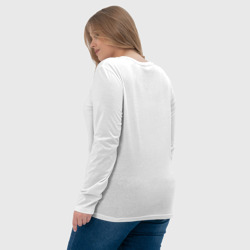Лонгслив с принтом Хисока hunter x хантер 2011 для женщины, вид на модели сзади №3. Цвет основы: белый
