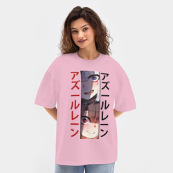 Женская футболка Oversize хлопок texturе Лазурный путь - фото 2