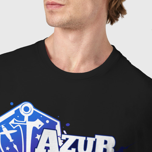 Мужская футболка хлопок azur lane, цвет черный - фото 6
