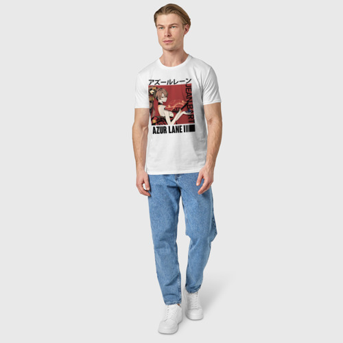 Мужская футболка хлопок AZUR LANE , цвет белый - фото 5