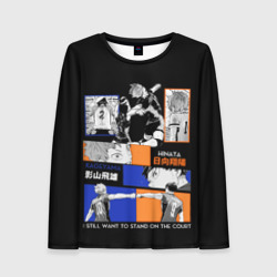 Женский лонгслив 3D Хината и Кагеяма