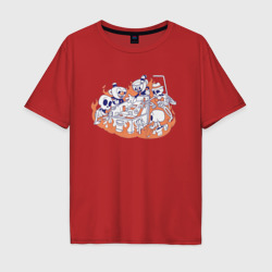 Мужская футболка хлопок Oversize Cuphead