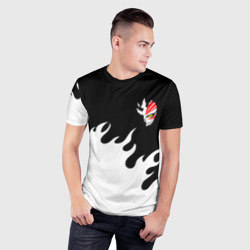 Мужская футболка 3D Slim Bleach fire Блич огонь - фото 2