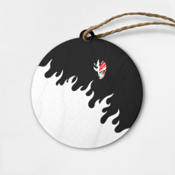 Деревянная игрушка круг Bleach fire Блич огонь