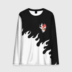 Мужской лонгслив 3D Bleach fire Блич огонь