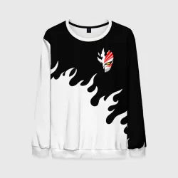 Мужской свитшот 3D Bleach fire Блич огонь
