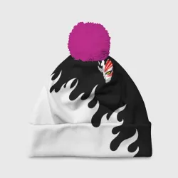 Шапка 3D c помпоном Bleach fire Блич огонь