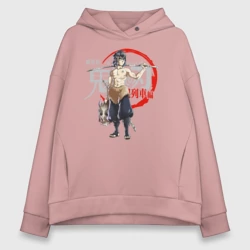 Женское худи Oversize хлопок Иноске Хашибира Kimetsu no Yaiba