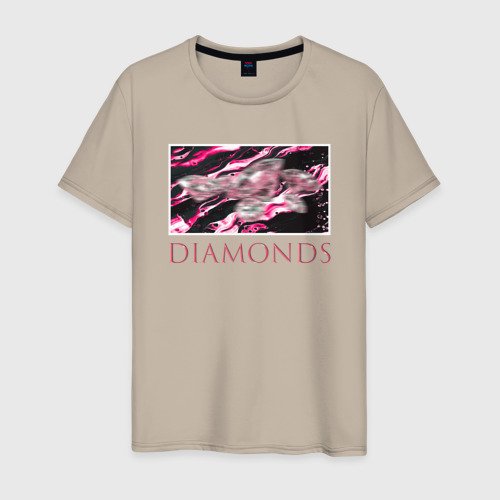 Мужская футболка хлопок DIAMONDS, цвет миндальный