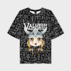Мужская футболка oversize 3D Valheim Girl