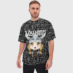 Мужская футболка oversize 3D Valheim Girl - фото 2