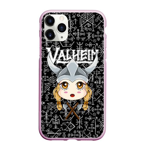 Чехол для iPhone 11 Pro Max матовый Valheim Girl, цвет розовый