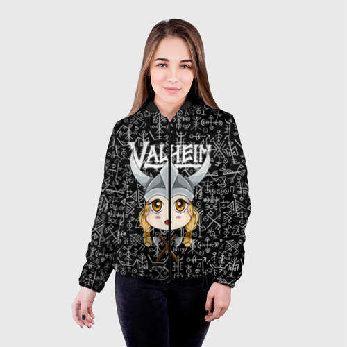Женская куртка 3D Valheim Girl, цвет черный - фото 3