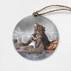 Деревянная игрушка круг Valheim viking