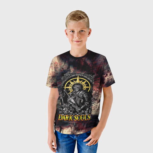 Детская футболка 3D с принтом DARKSOULS | ТЕМНЫЕ ДУШИ, фото на моделе #1