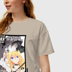 Женская футболка хлопок Oversize Ангел кровопролития - фото 2