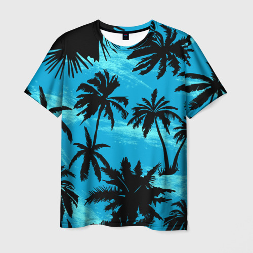 Мужская футболка с принтом Пальмы в Горизонте, вид спереди №1